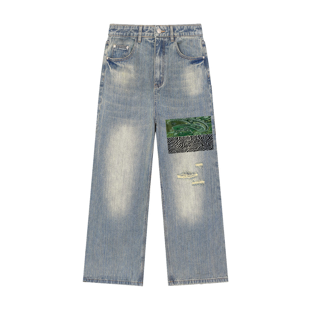 #7Brand Vintage Wash Distressed Denim Jeans