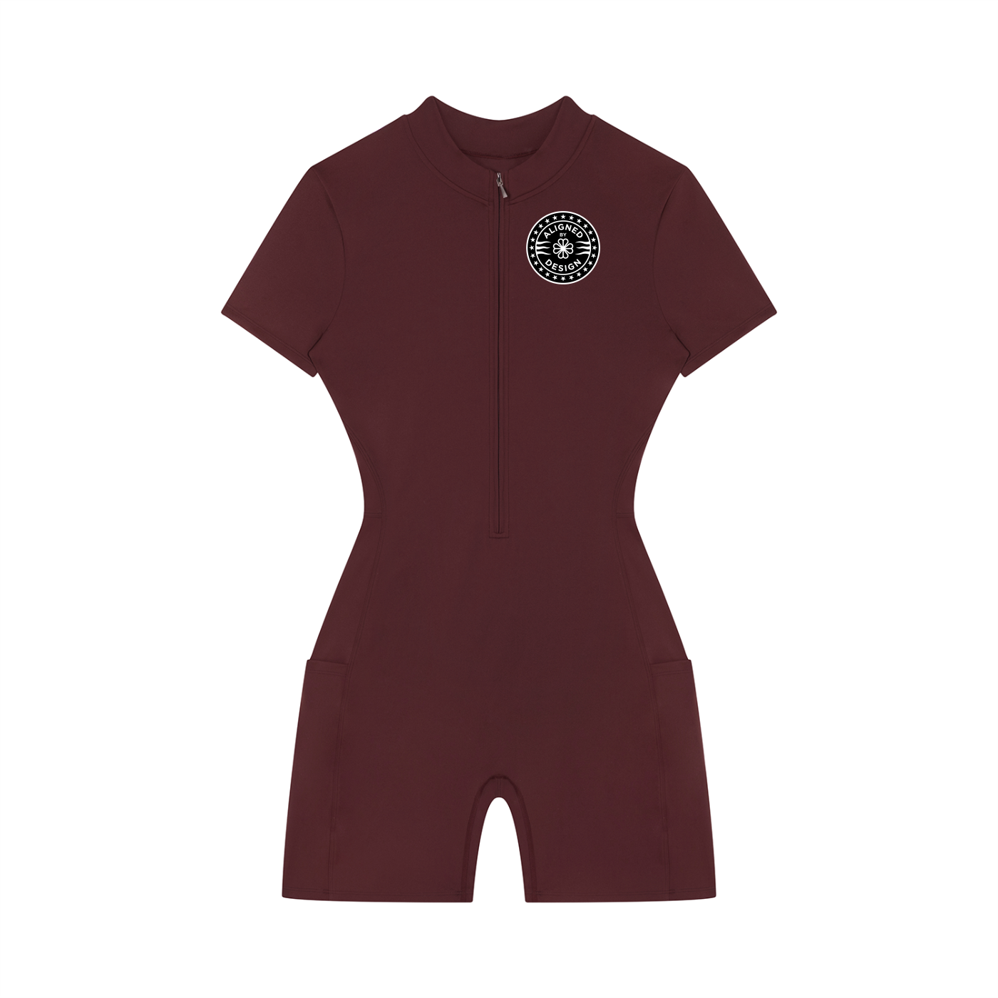 #7Brand ABD Women's Quarter-Zip Short Sleeve Romper