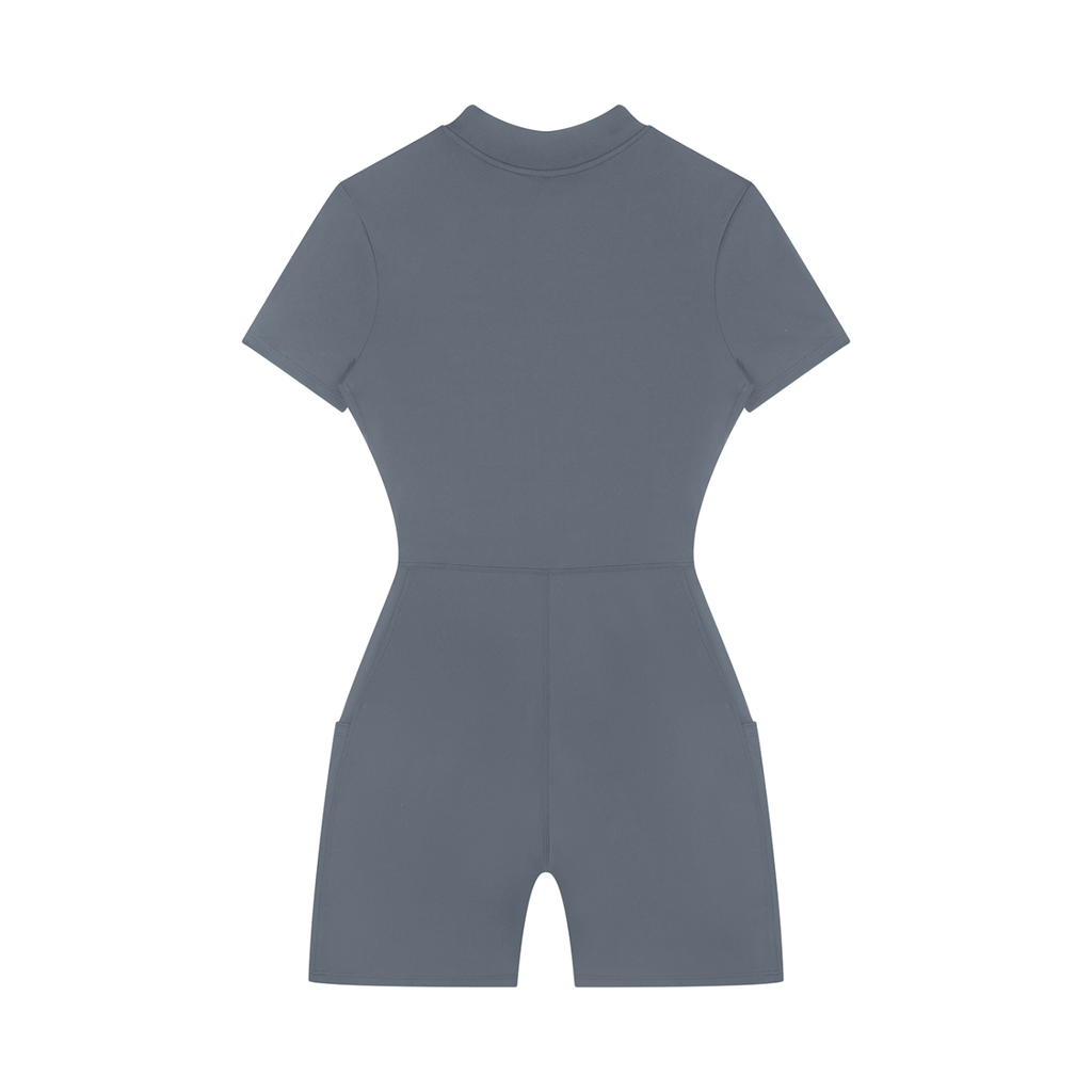 #7Brand ABD Women's Quarter-Zip Short Sleeve Romper