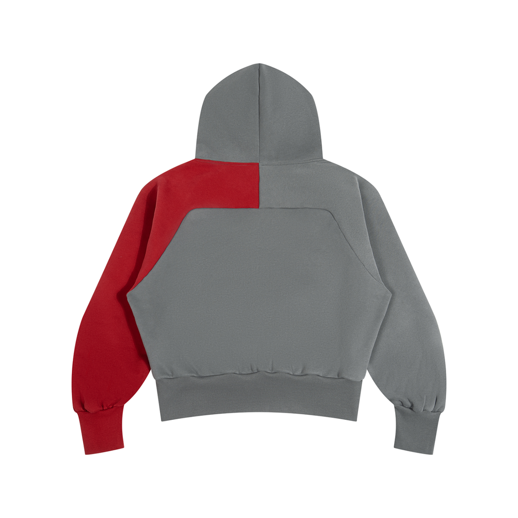 #7Brand "Claid Smirkley" Unisex Color-Block Fleece Hoodie
