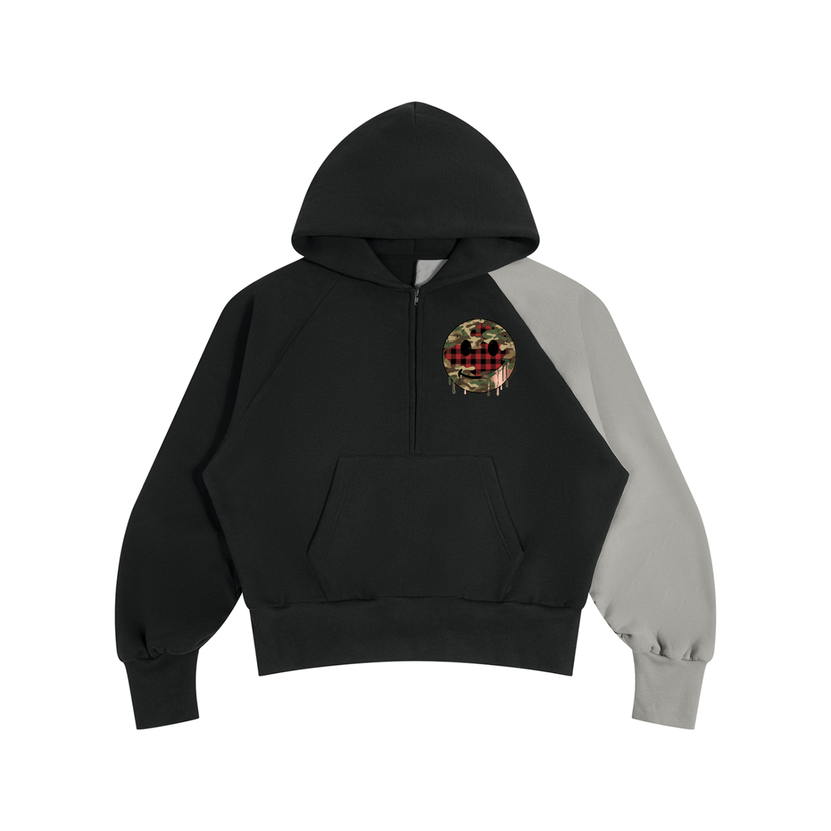 #7Brand "Claid Smirkley" Unisex Color-Block Fleece Hoodie