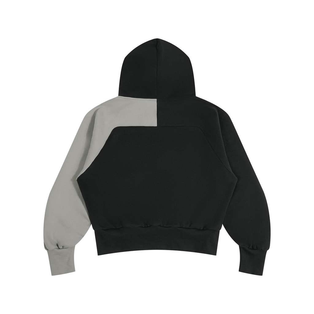 #7Brand "Claid Smirkley" Unisex Color-Block Fleece Hoodie
