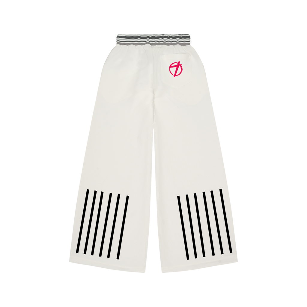 #7Brand Striped Waist Wide Leg Pants