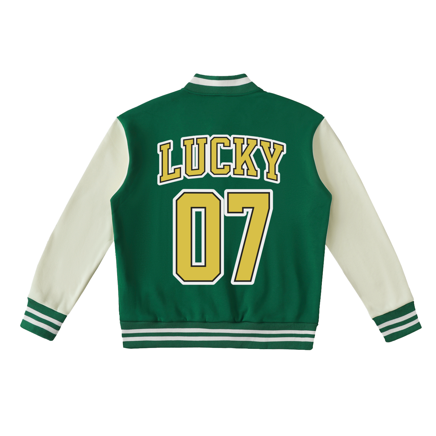Two-Tone Fleeced Varsity Jacket