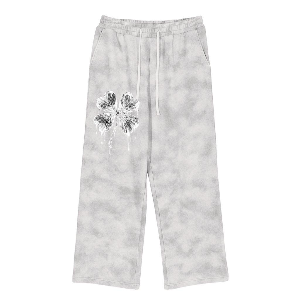 #7Brand Clover Stained Dirty Washed Fleece Sweatpants