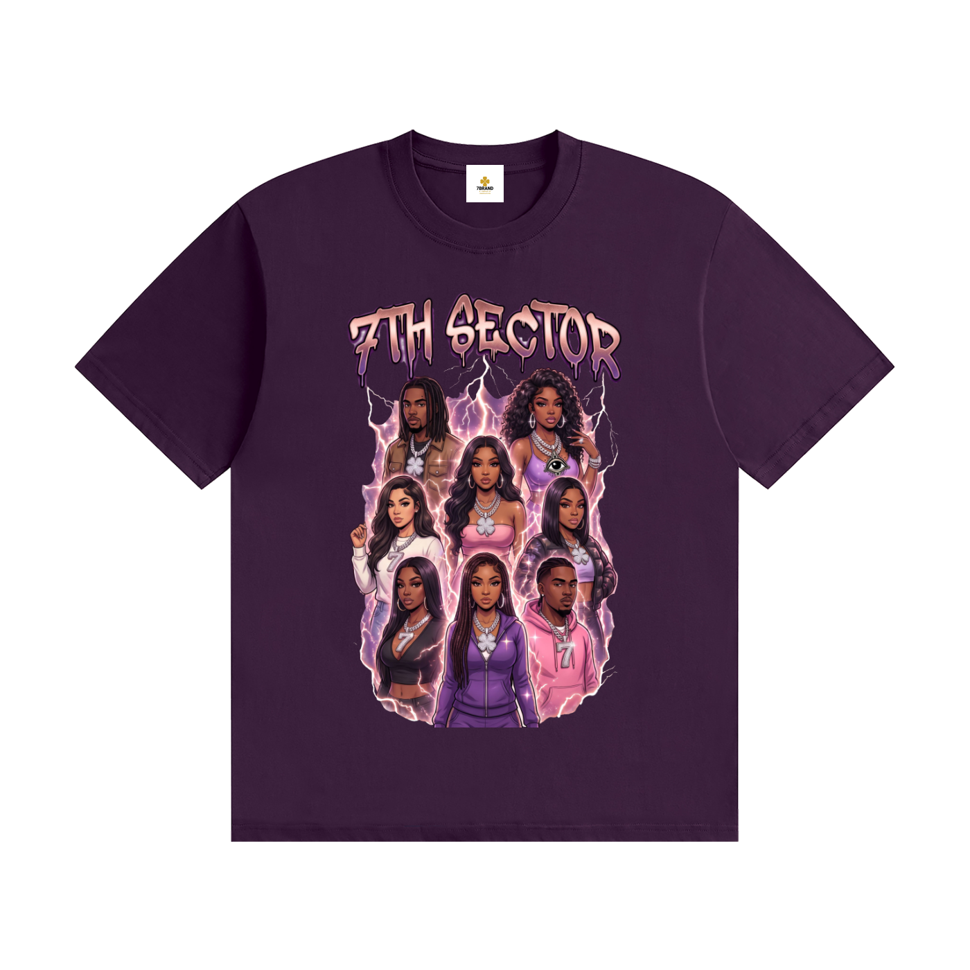 #7Brand 7th Sector Unisex Seamless Cotton T-Shirt