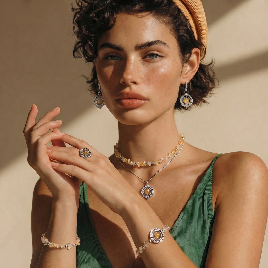 Cosmic Citrine Jewelry Set