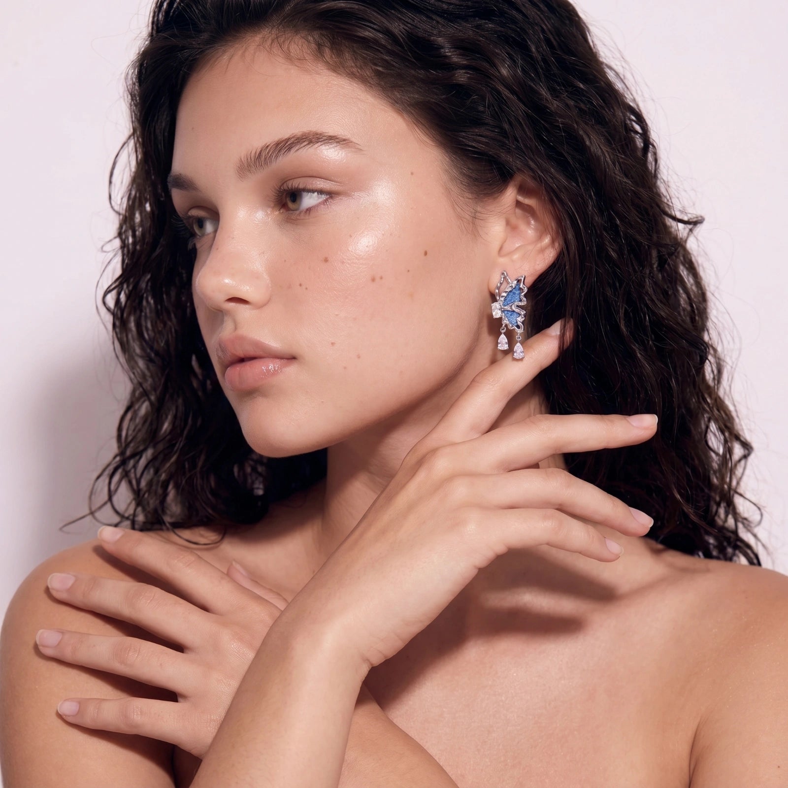 Denim Dreams Butterfly Earrings