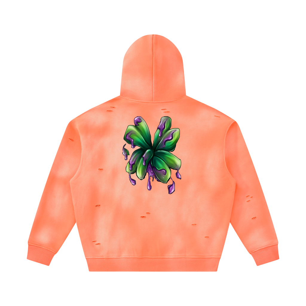 #7Brand Unisex Sunfade Frayed Fleece Hoodie