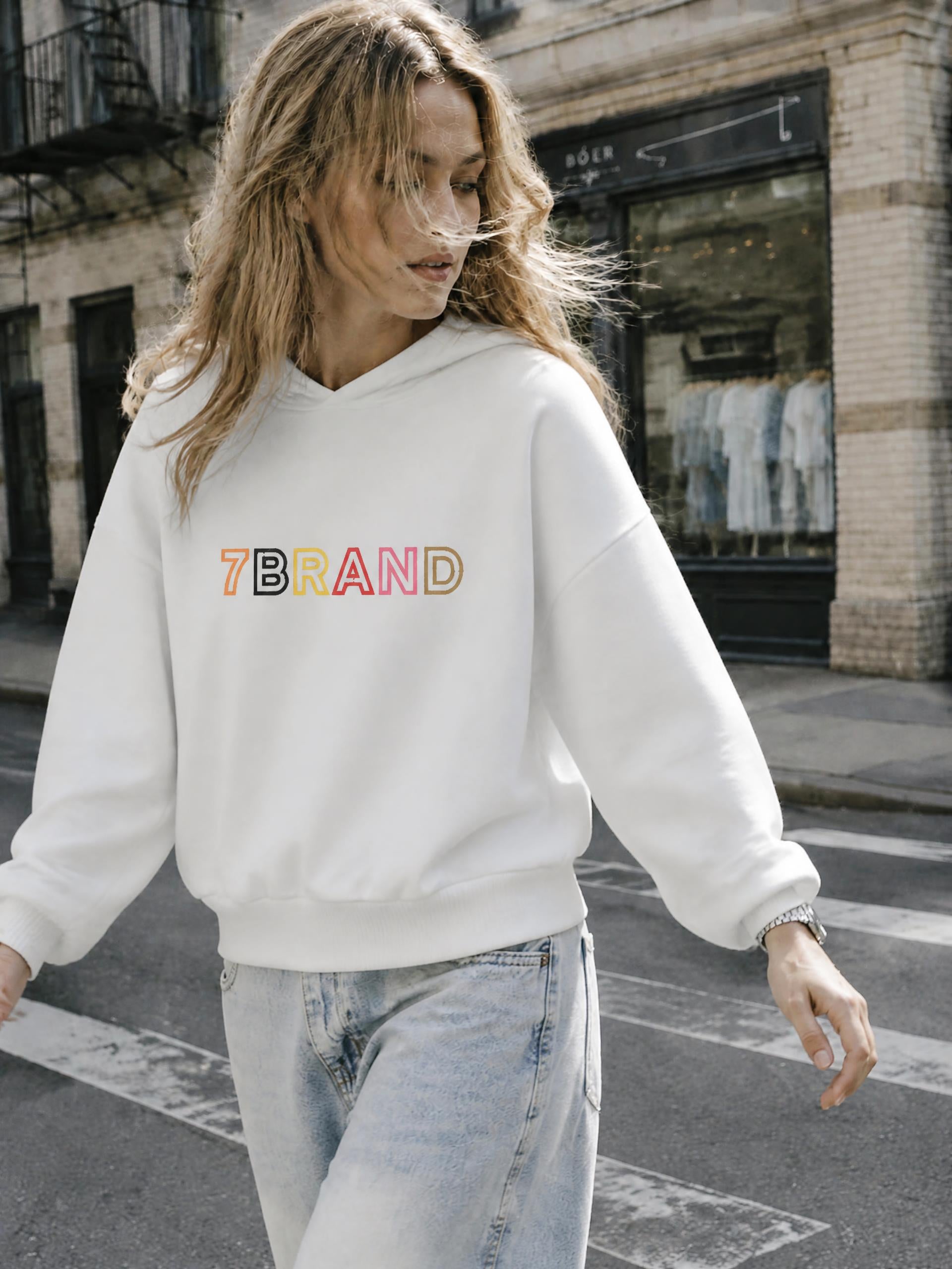 #7Brand Embroidered Heavyweight Hidden Pocket Fleece Hoodie