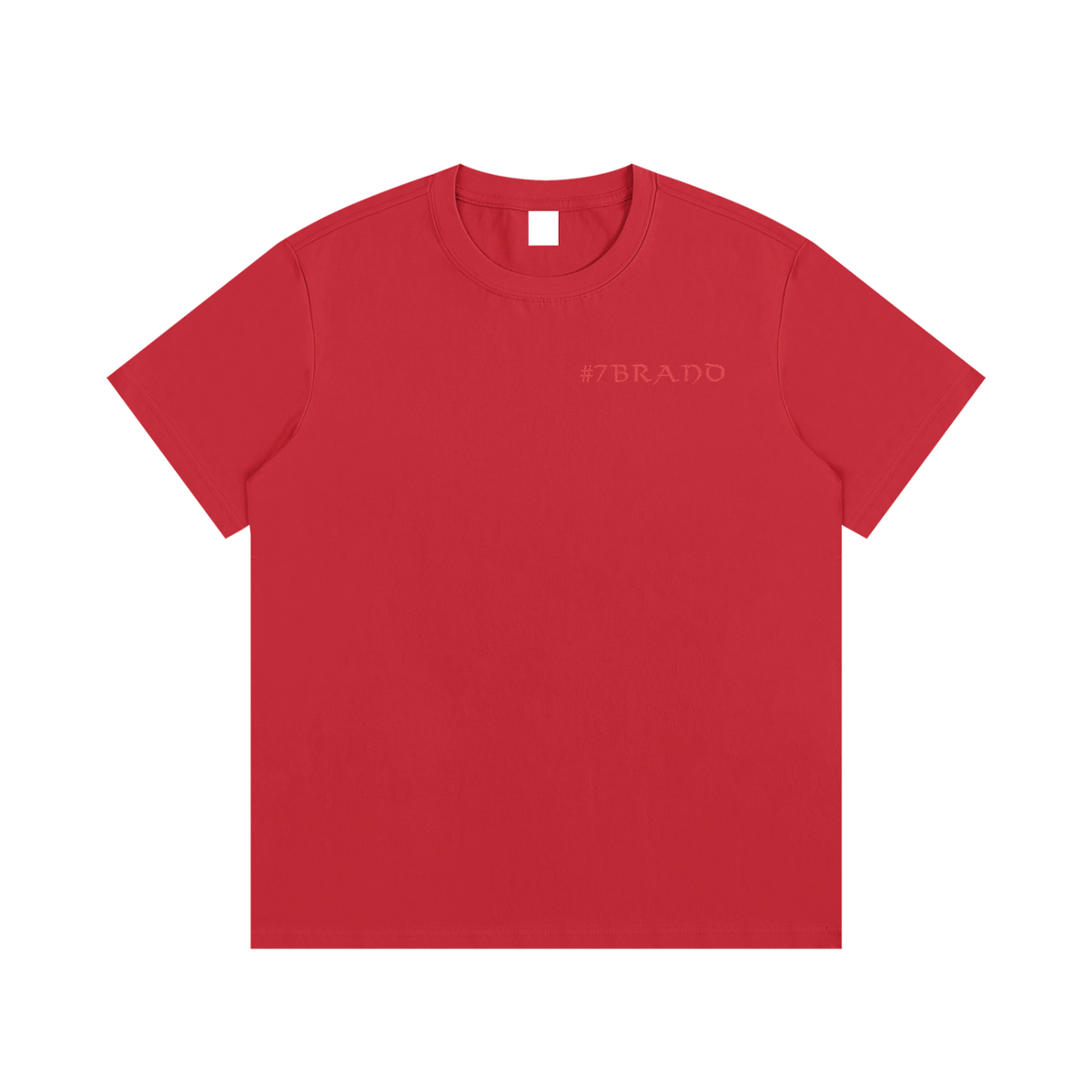 #7Brand Embroidered Essential Cotton T-Shirt