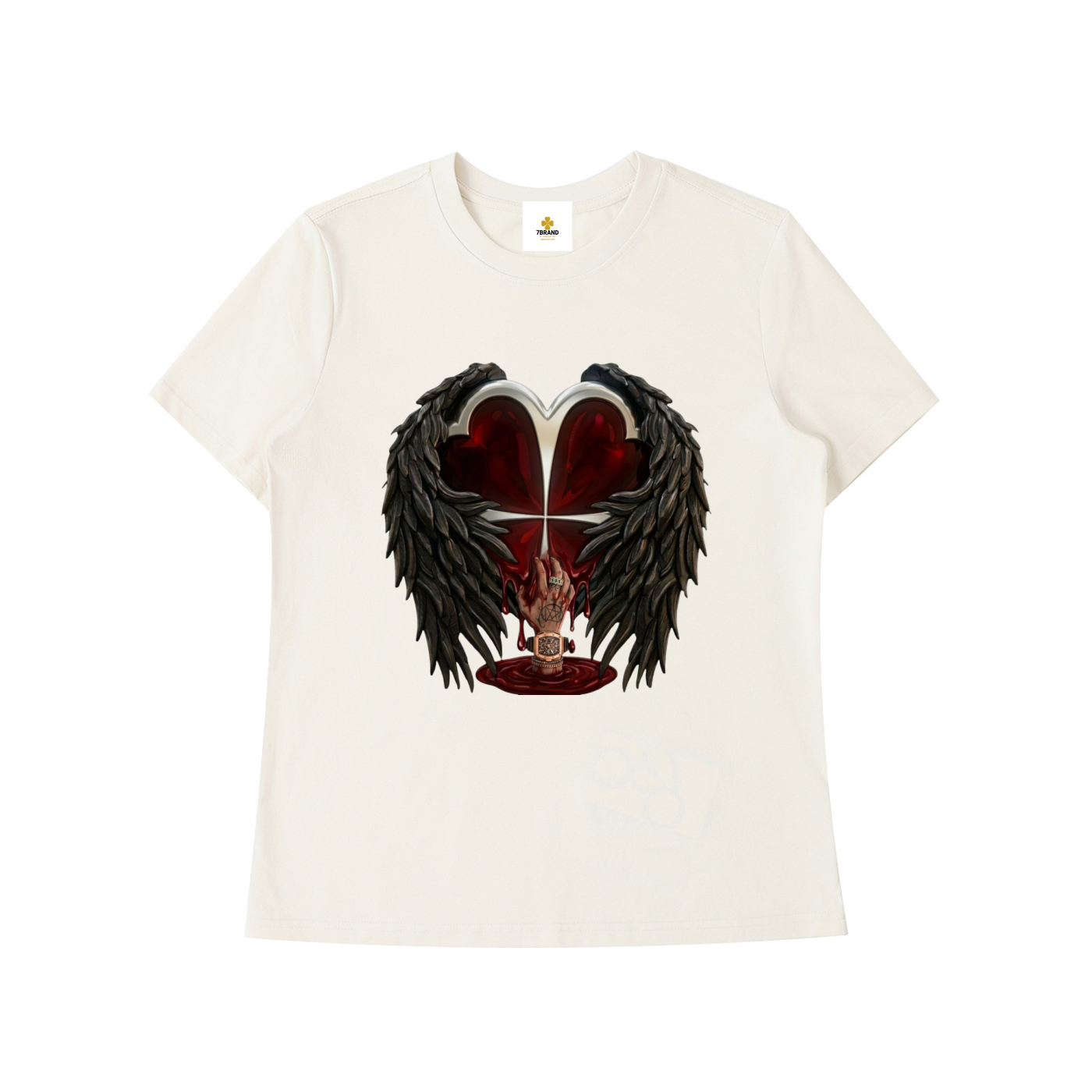 #7Brand HeartOf7 Essential Standard Shoulder T-Shirt