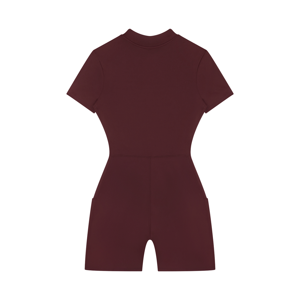 #7Brand ABD Women's Quarter-Zip Short Sleeve Romper