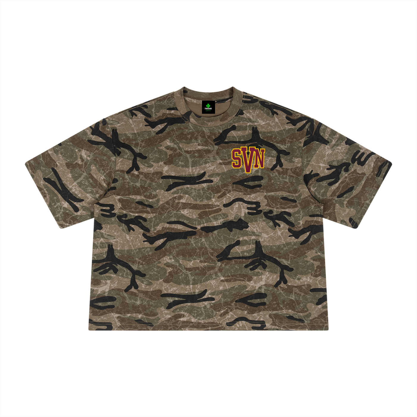 #7Brand SVN Unisex Boxy Camo Print T-Shirt