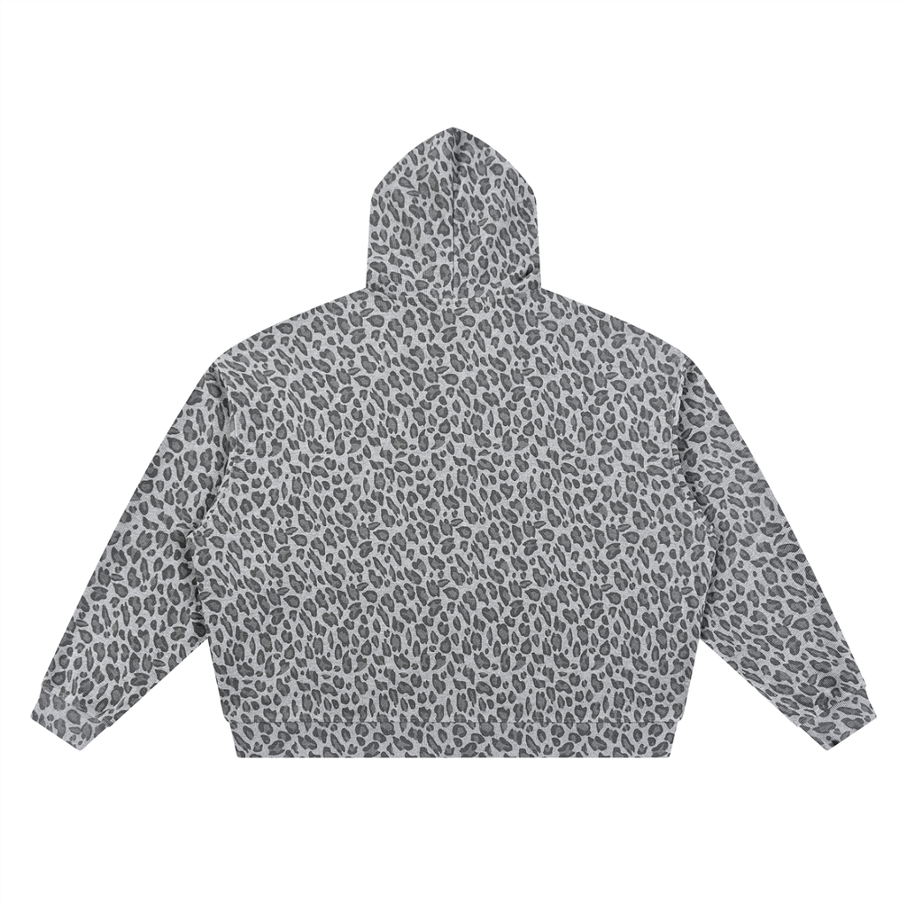 #7Brand SVN Unisex Leopard Print Waffle Full Zip Hoodie