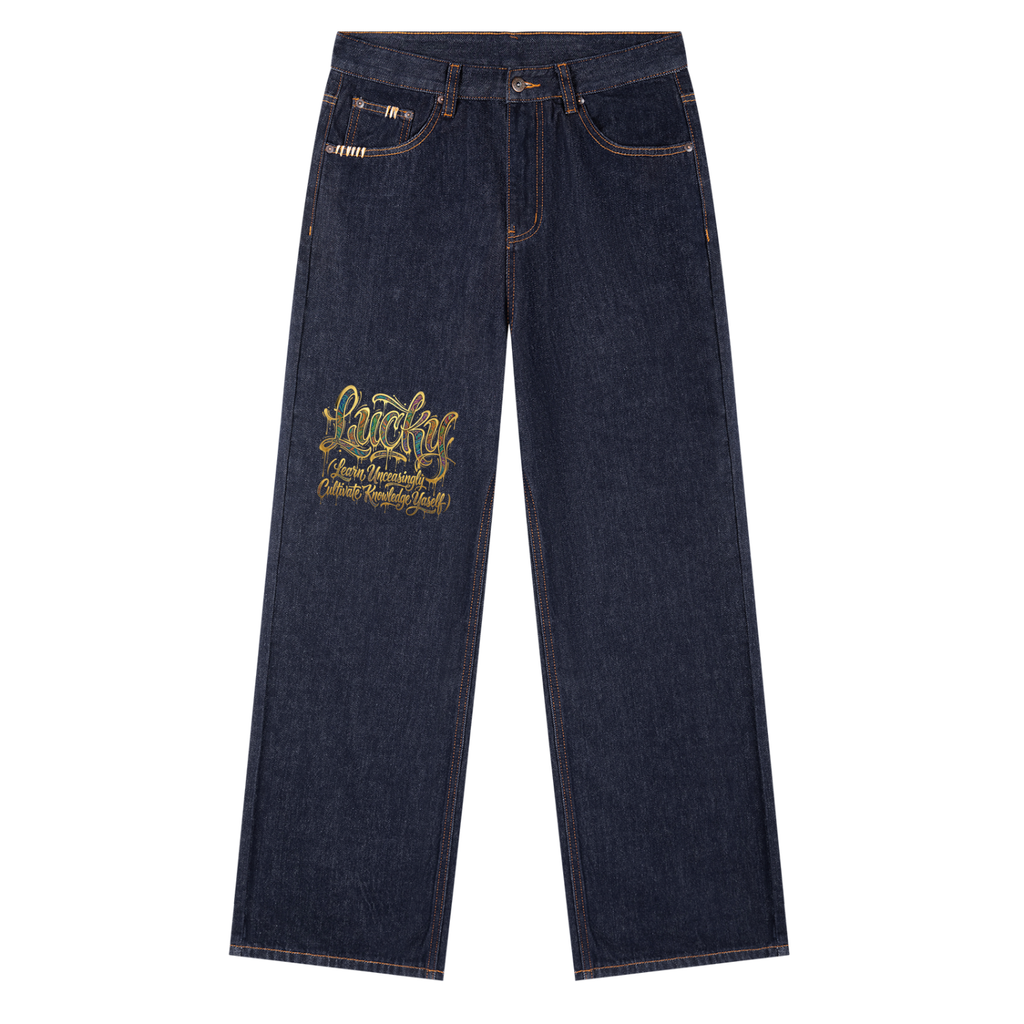#7Brand LUCKY Heavyweight Straight Leg Denim Jeans