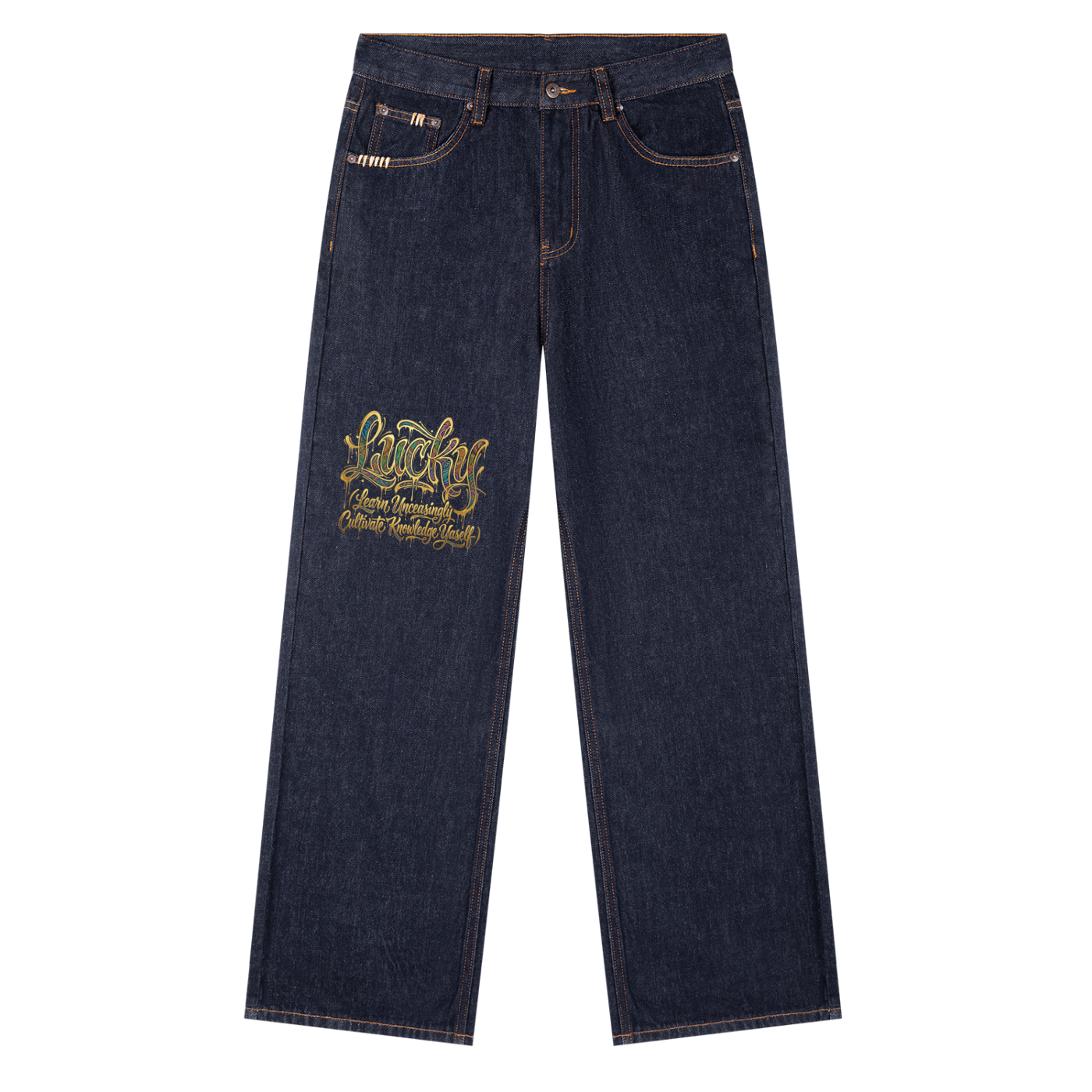 #7Brand LUCKY Heavyweight Straight Leg Denim Jeans
