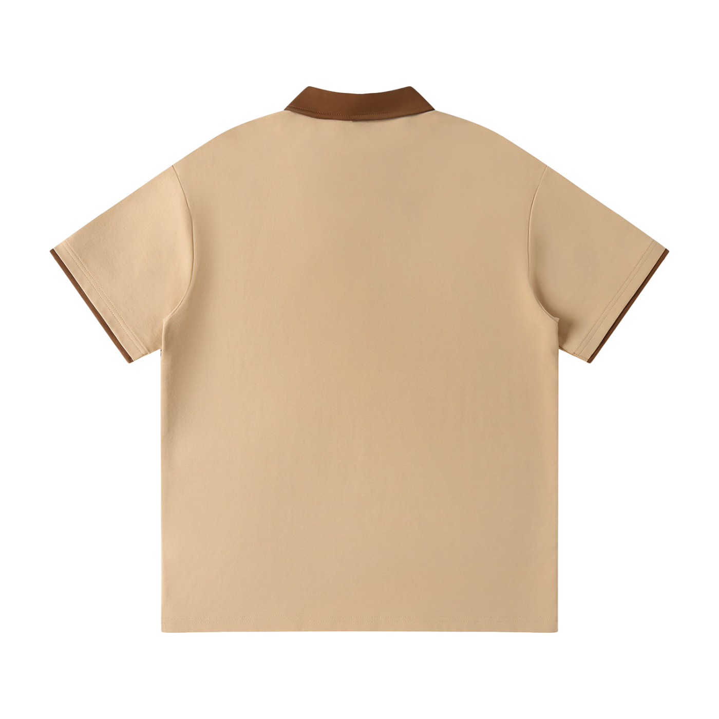 #7Brand Contrast Collar Raglan Polo Shirt