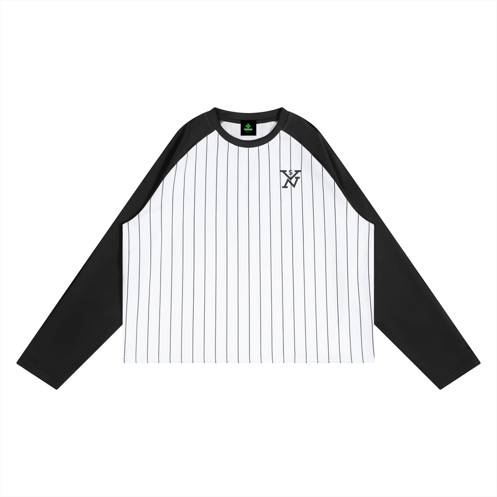 #7Brand SVN Unisex Striped Raglan Long Sleeve T-Shirt