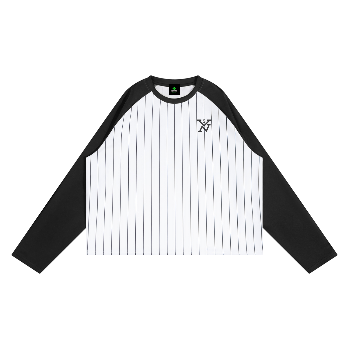 #7Brand SVN Unisex Striped Raglan Long Sleeve T-Shirt
