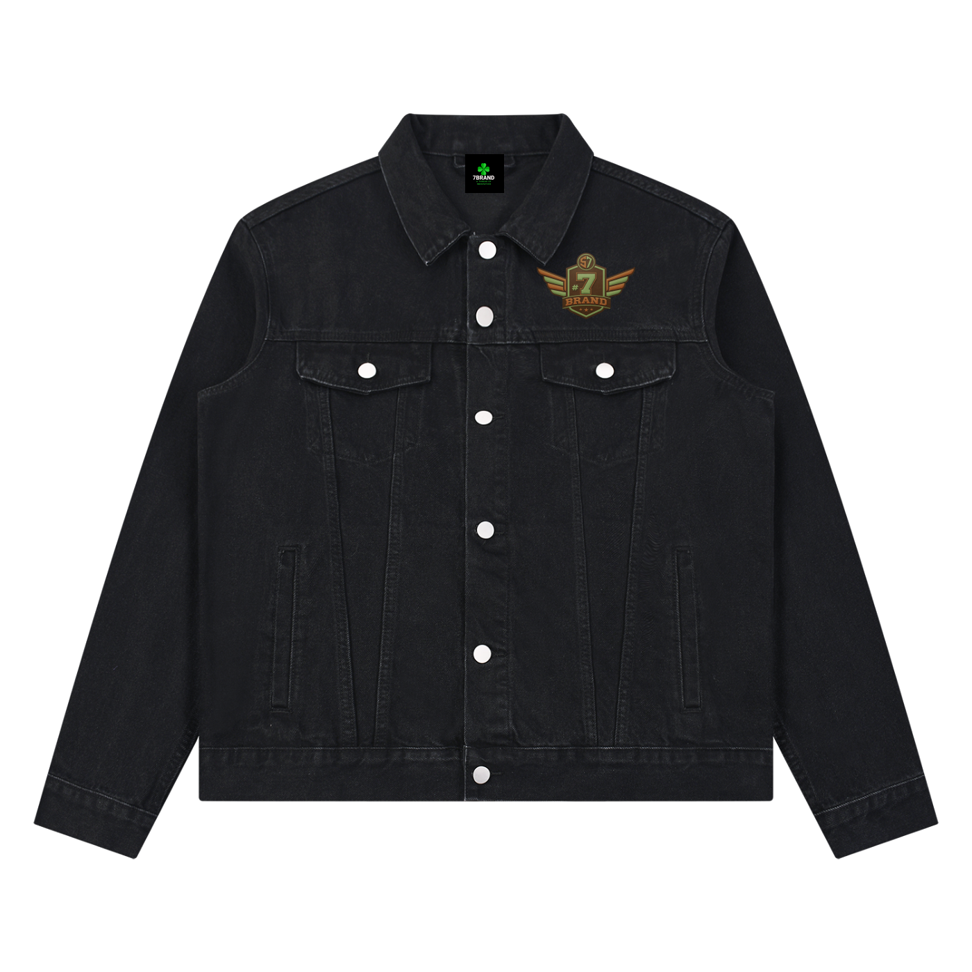 #7Brand Heart Division Unisex Vintage Wash Denim Jacket