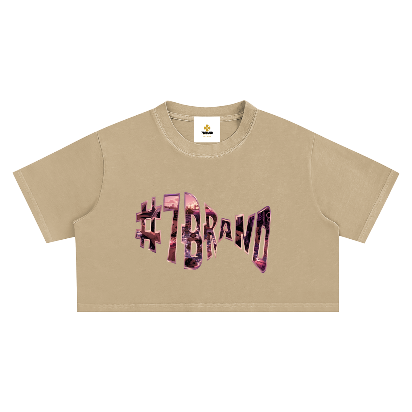 #7Brand Snow Washed Crop Top