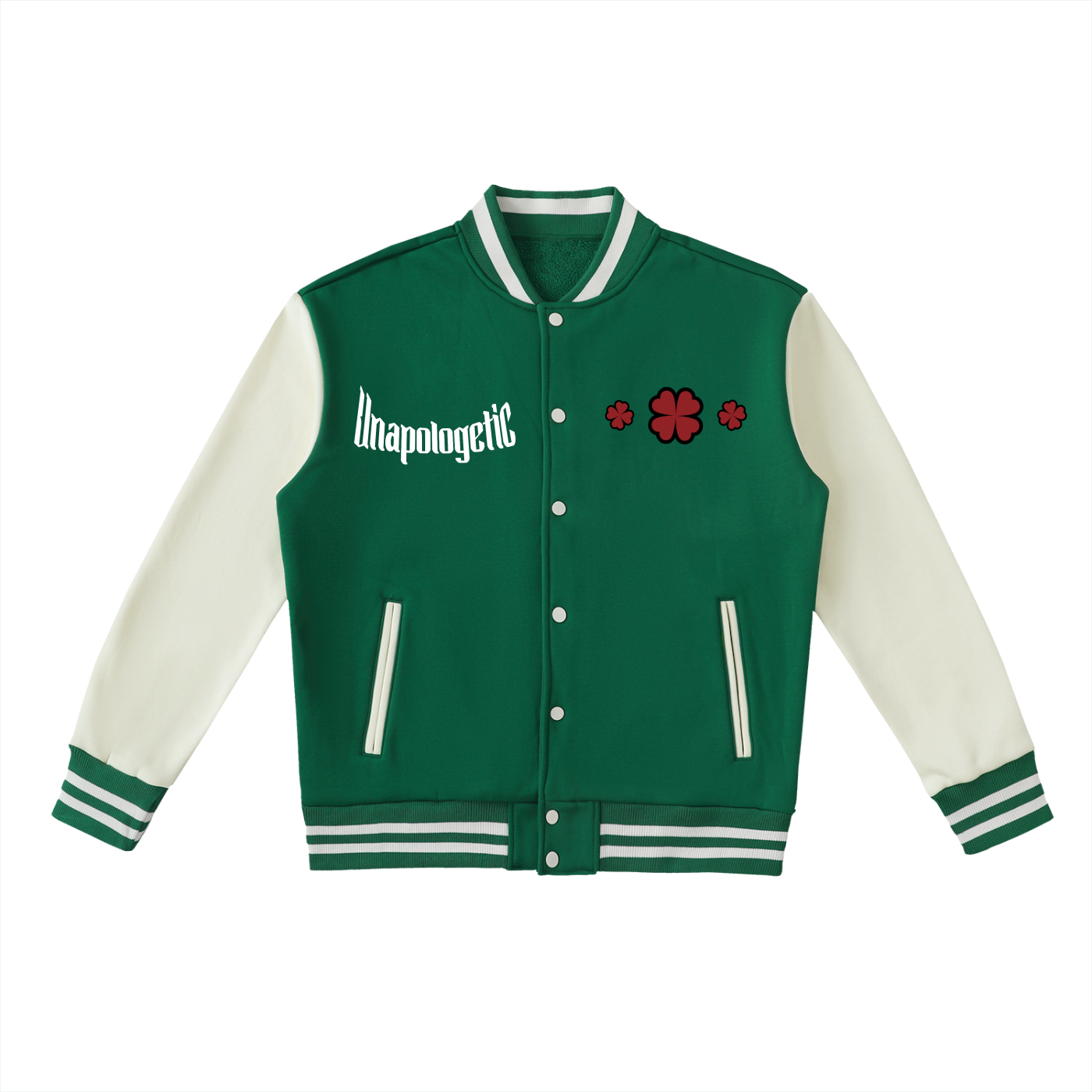 Two-Tone Fleeced Varsity Jacket