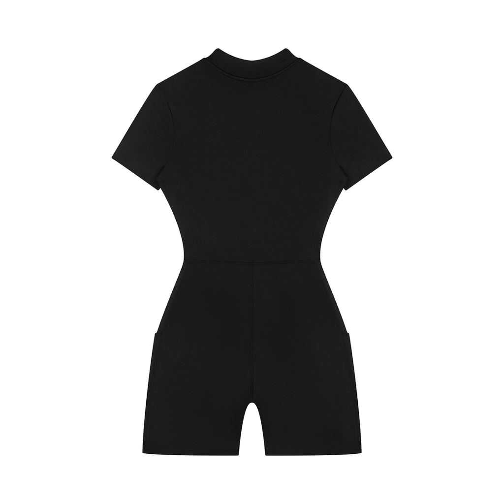 #7Brand ABD Women's Quarter-Zip Short Sleeve Romper