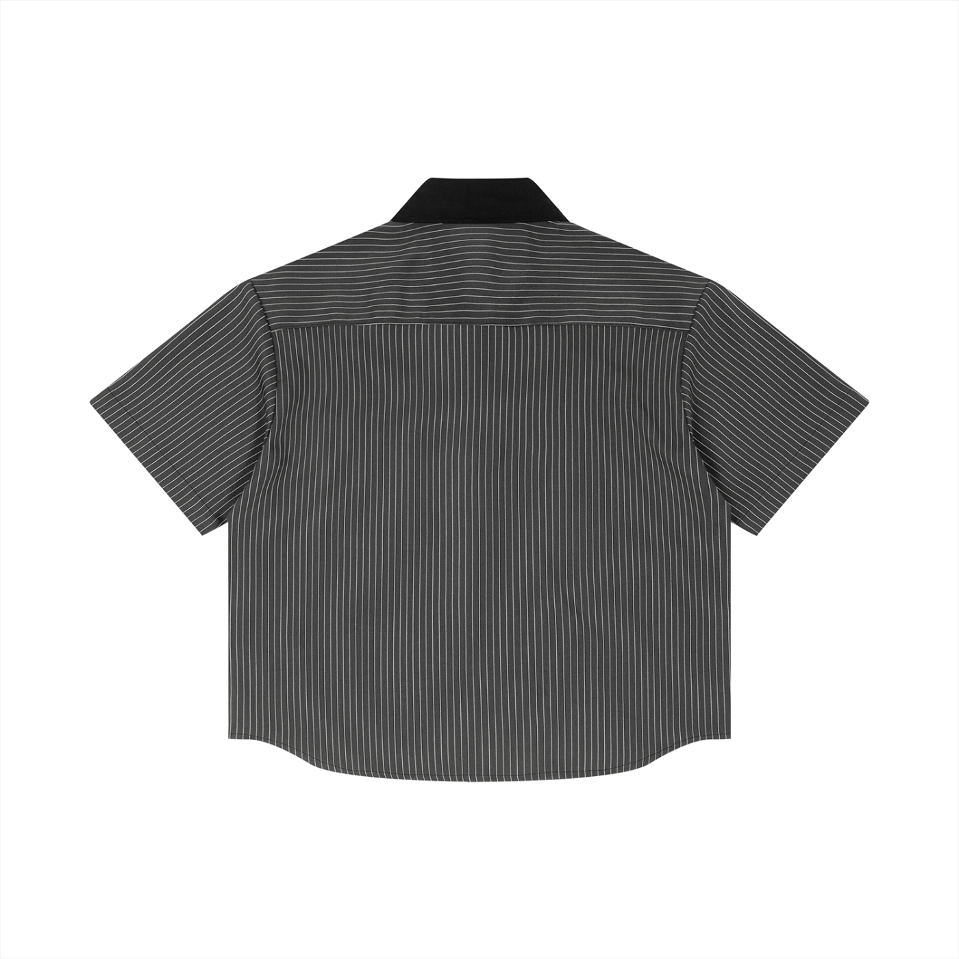 #7Brand ABD Unisex Striped Boxy Contrast Collar Shirt
