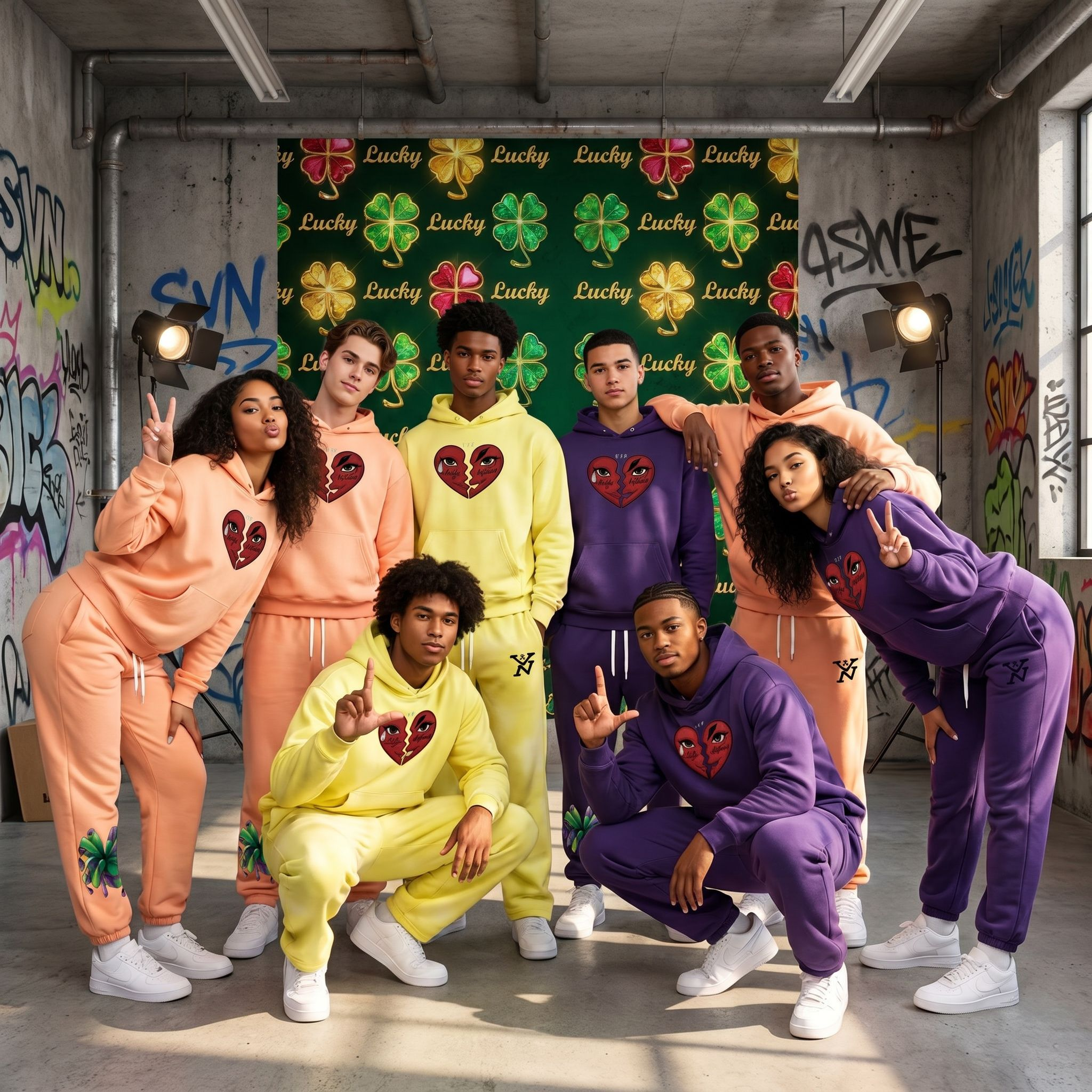 #7Brand Unisex Sunfade Wide Leg Fleece Sweatpants