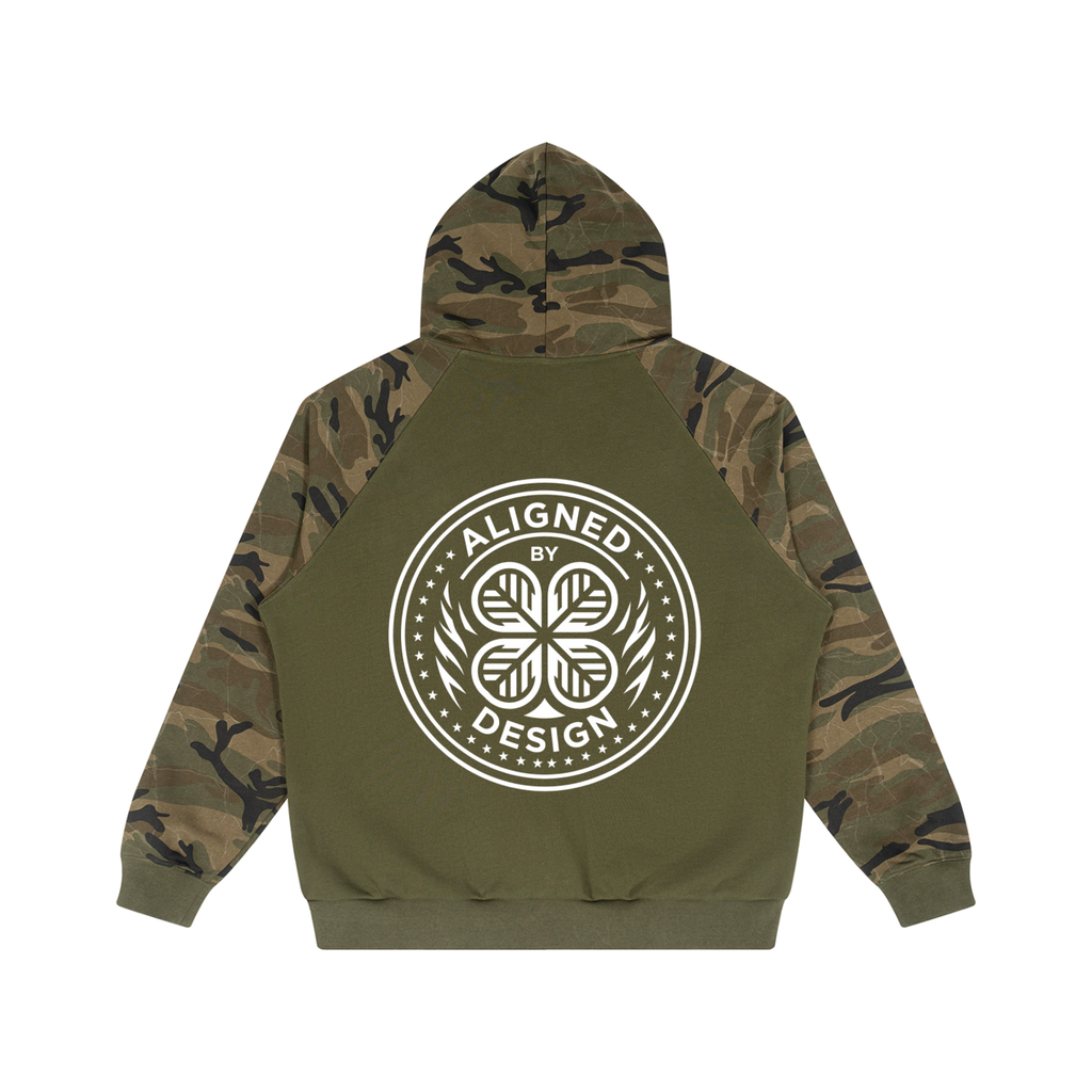 #7Brand ABD Unisex Camo-Splice Raglan Zip Hoodie