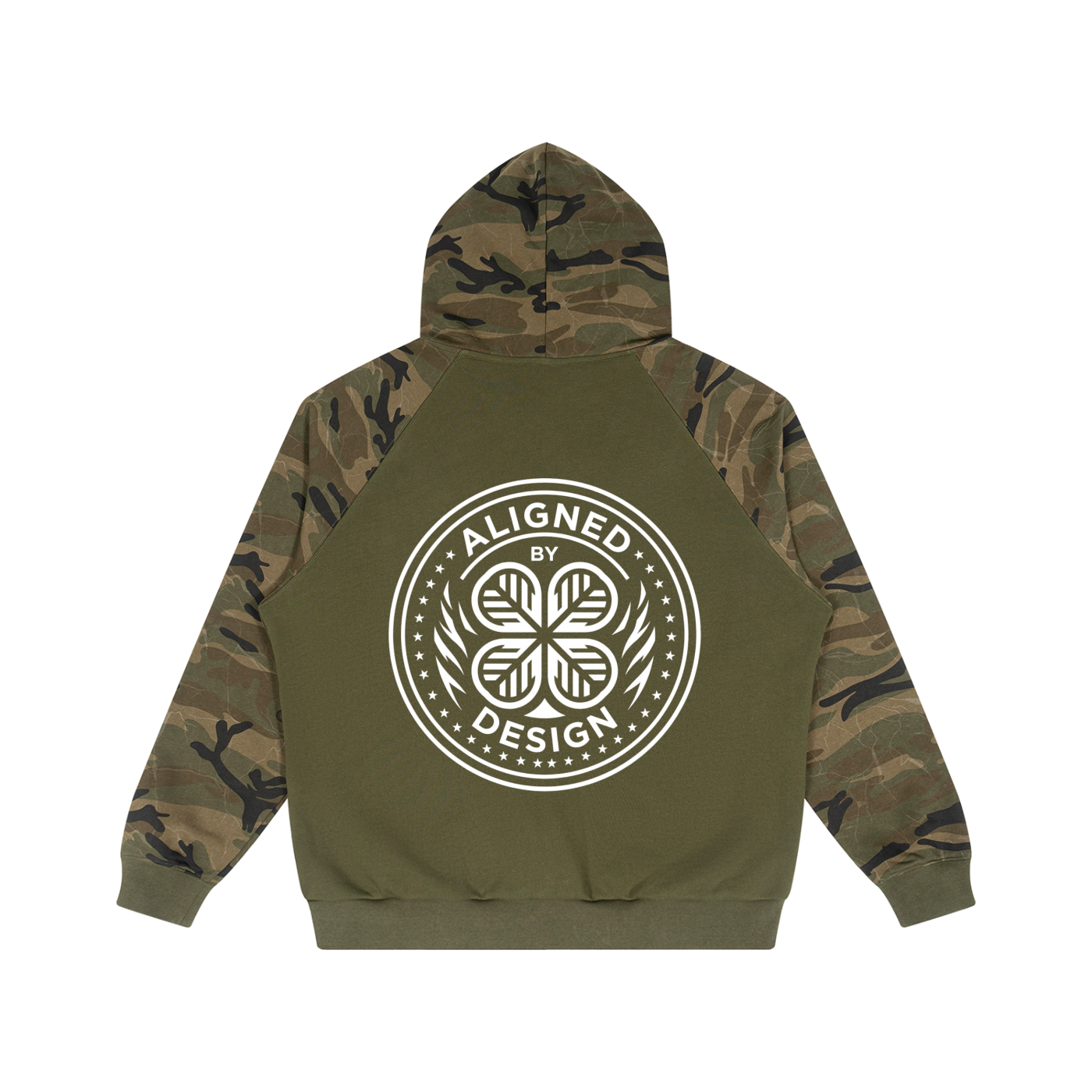 #7Brand ABD Unisex Camo-Splice Raglan Zip Hoodie