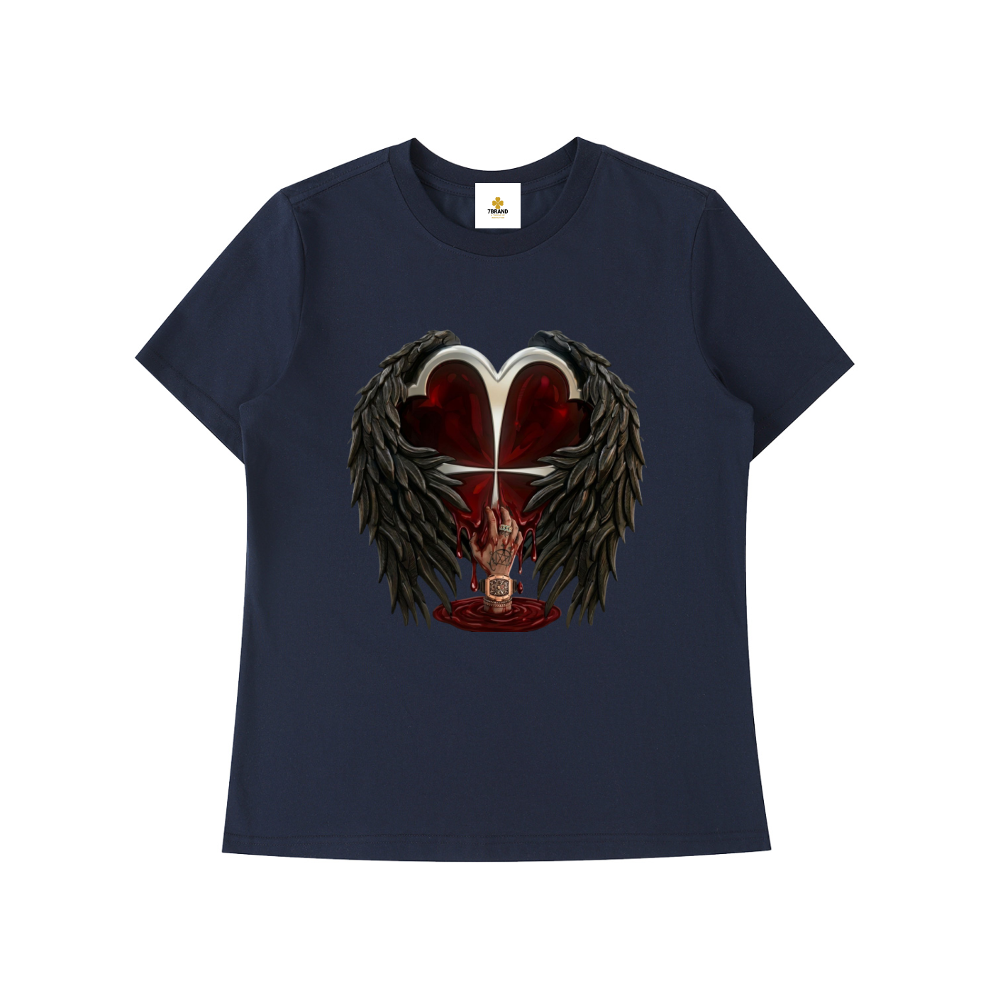 #7Brand HeartOf7 Essential Standard Shoulder T-Shirt
