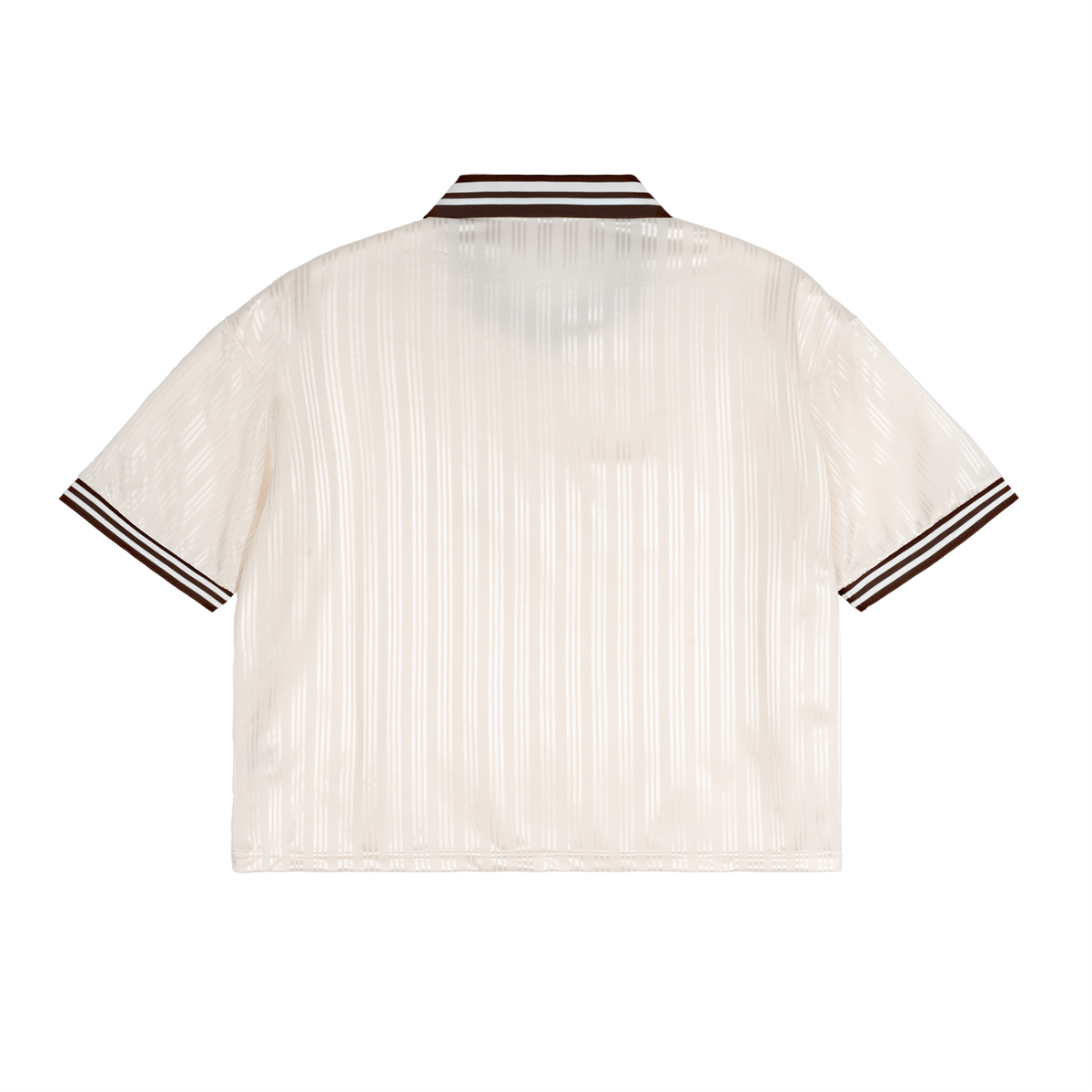 #7Brand Embroidered Contrast Stripes Polo Collar T-Shirt