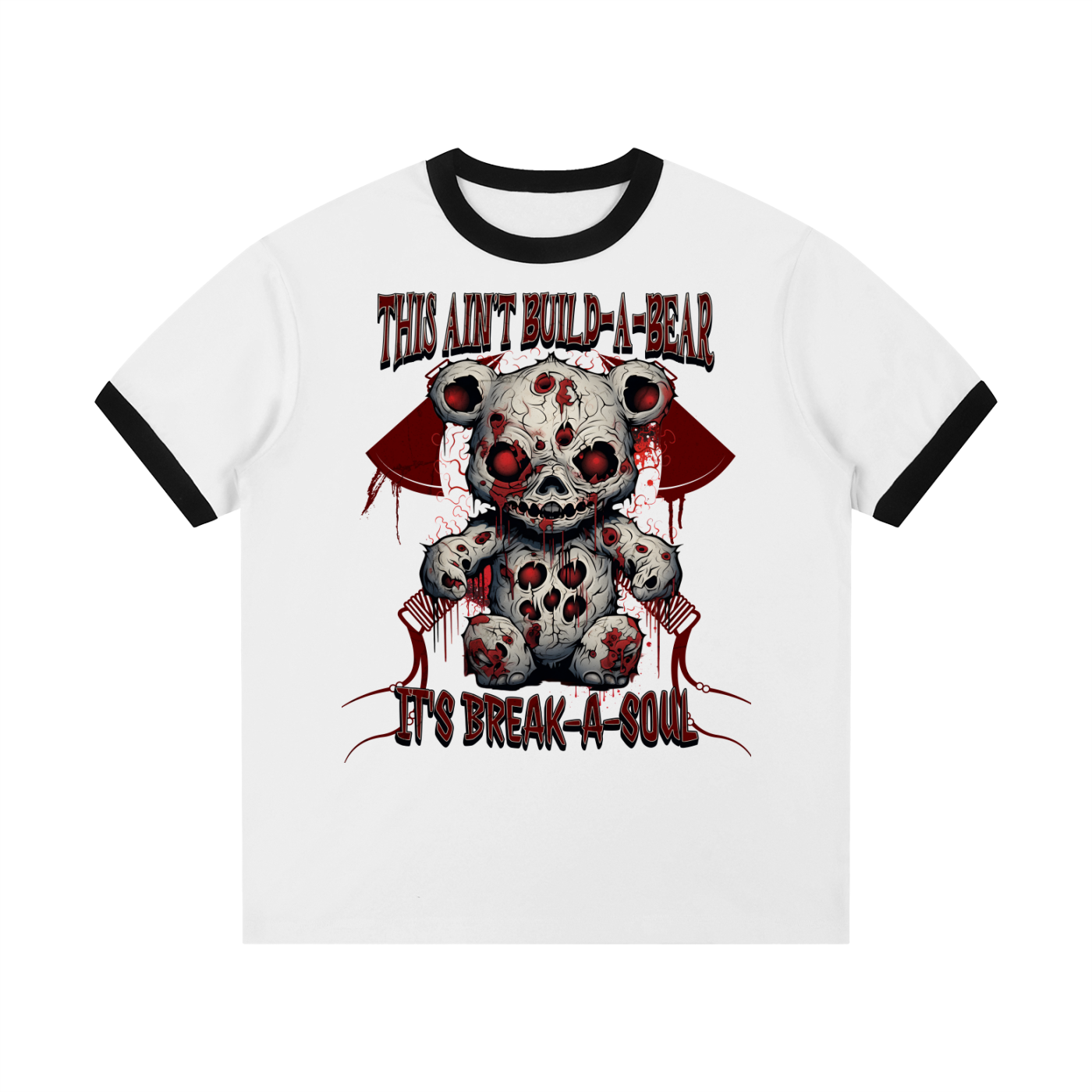 Contrast Edge Ribbed Crewneck T-Shirt