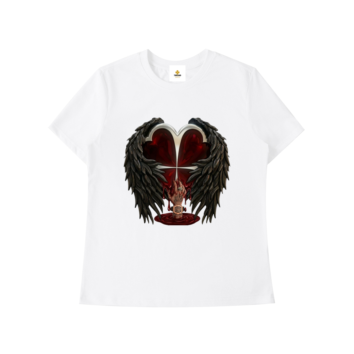#7Brand HeartOf7 Essential Standard Shoulder T-Shirt