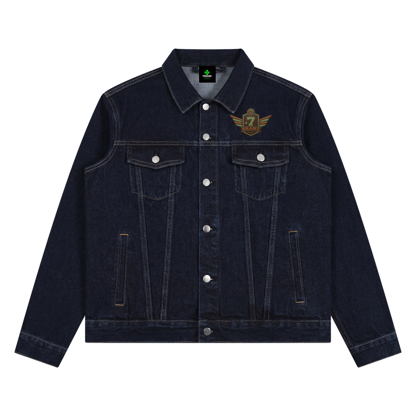 #7Brand Heart Division Unisex Vintage Wash Denim Jacket