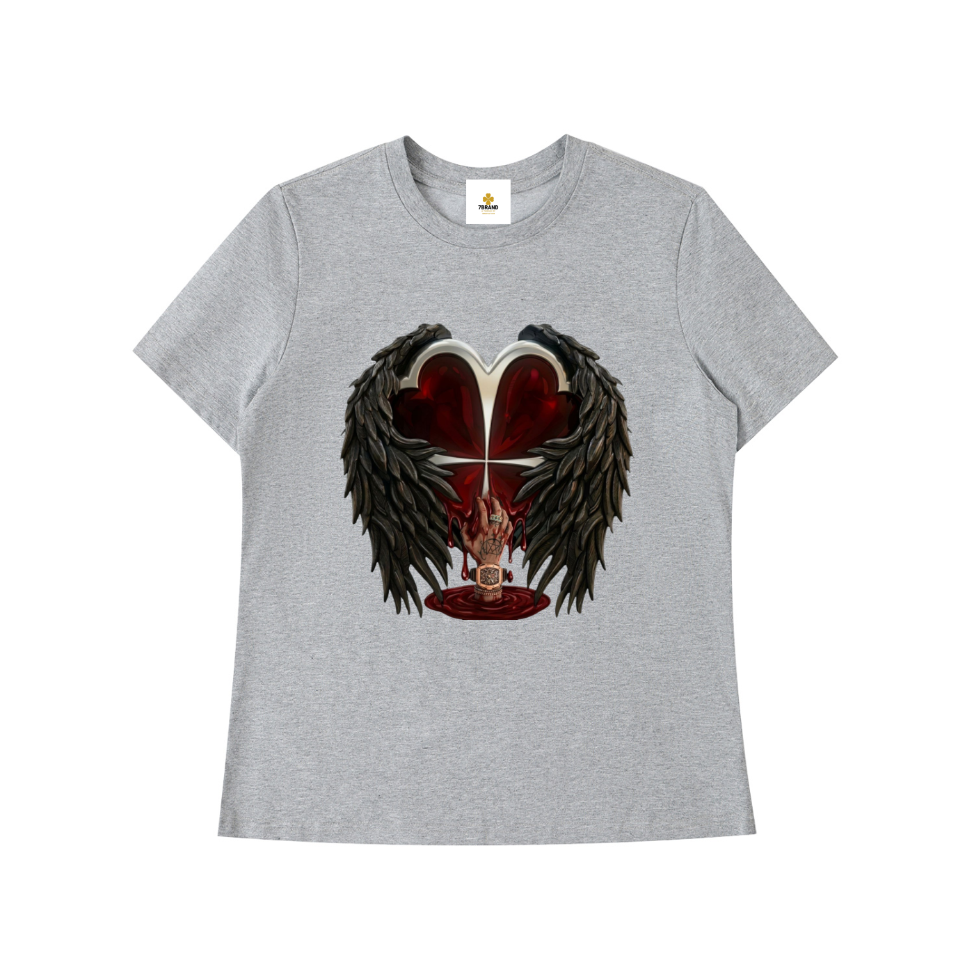 #7Brand HeartOf7 Essential Standard Shoulder T-Shirt