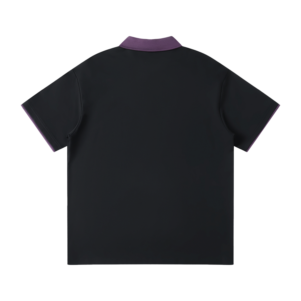 #7Brand Contrast Collar Raglan Polo Shirt