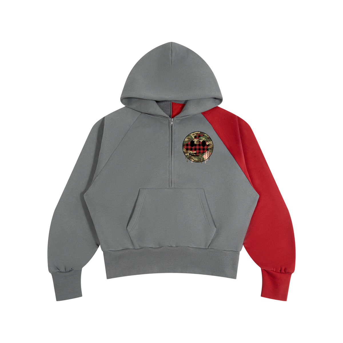 #7Brand "Claid Smirkley" Unisex Color-Block Fleece Hoodie