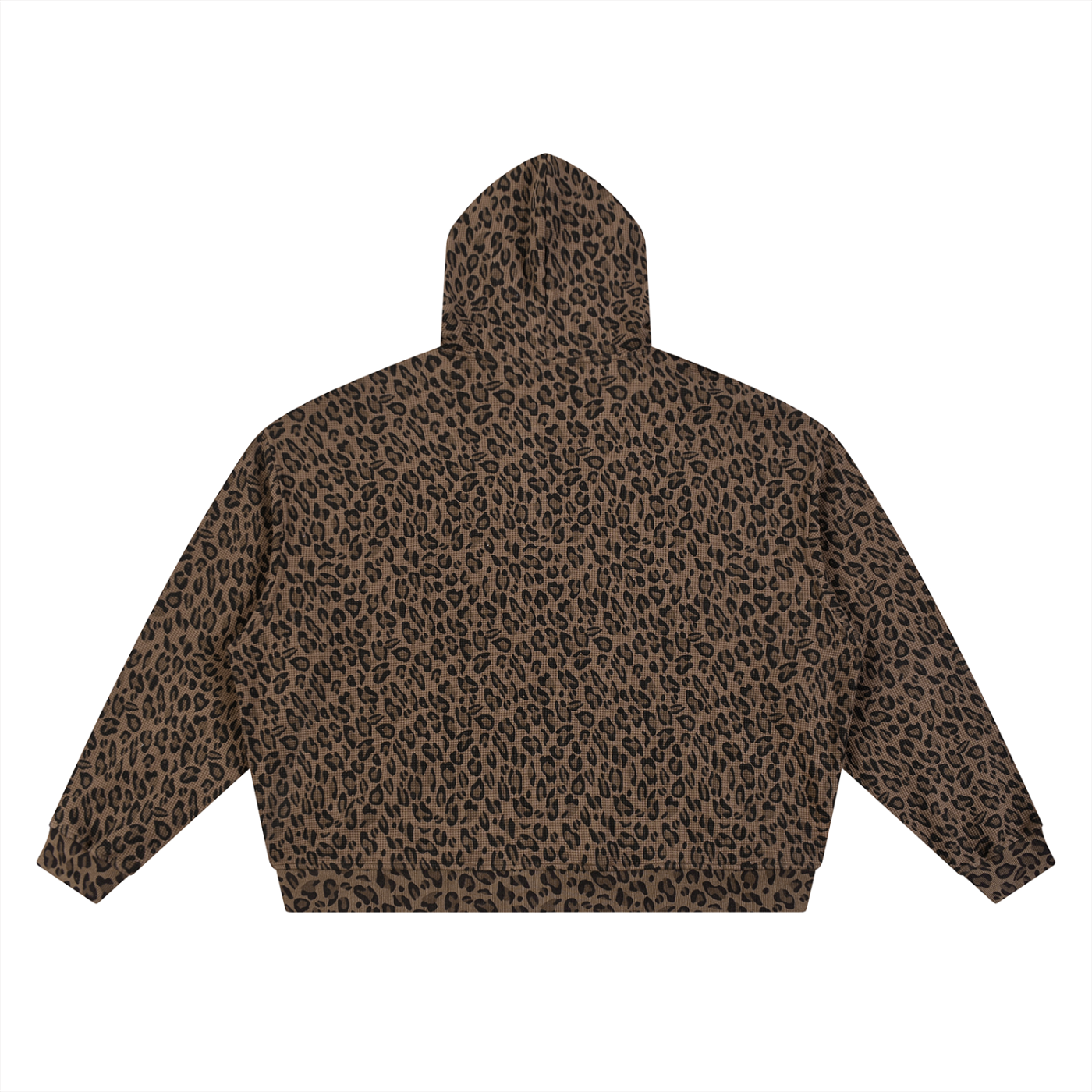#7Brand SVN Unisex Leopard Print Waffle Full Zip Hoodie