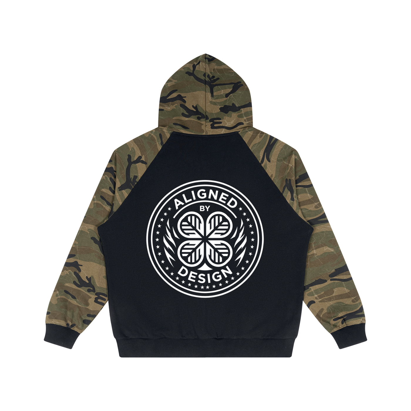 #7Brand ABD Unisex Camo-Splice Raglan Zip Hoodie