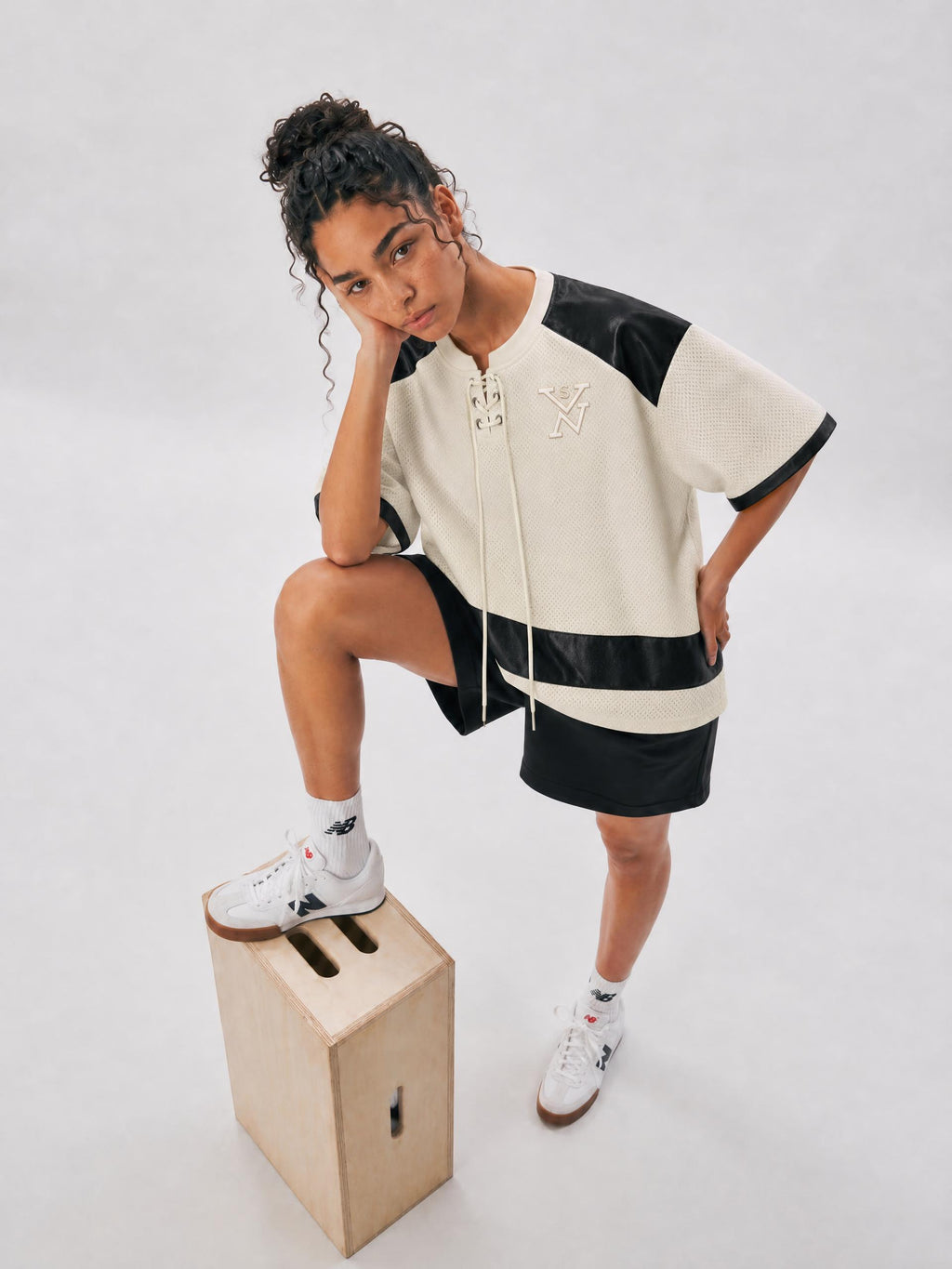 #7Brand SVN Unisex Raglan Sleeve Mesh Boxy T-Shirt