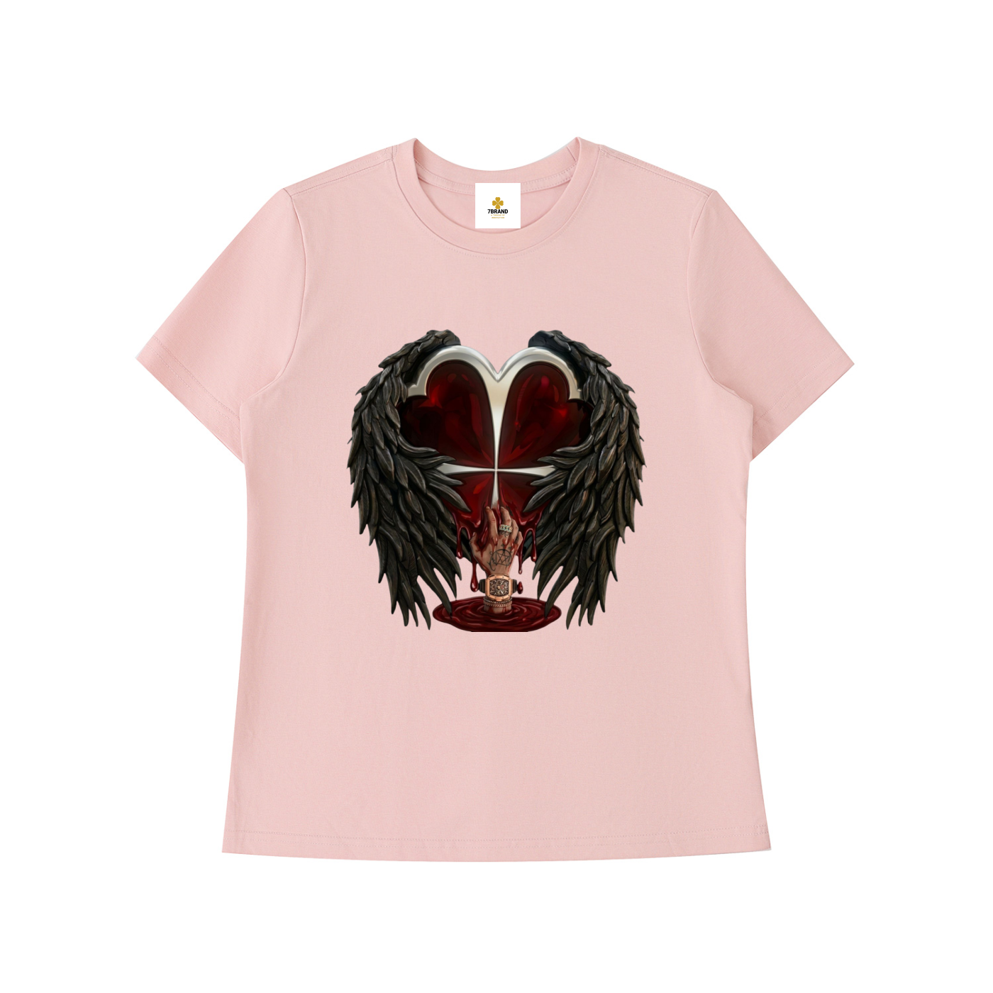 #7Brand HeartOf7 Essential Standard Shoulder T-Shirt