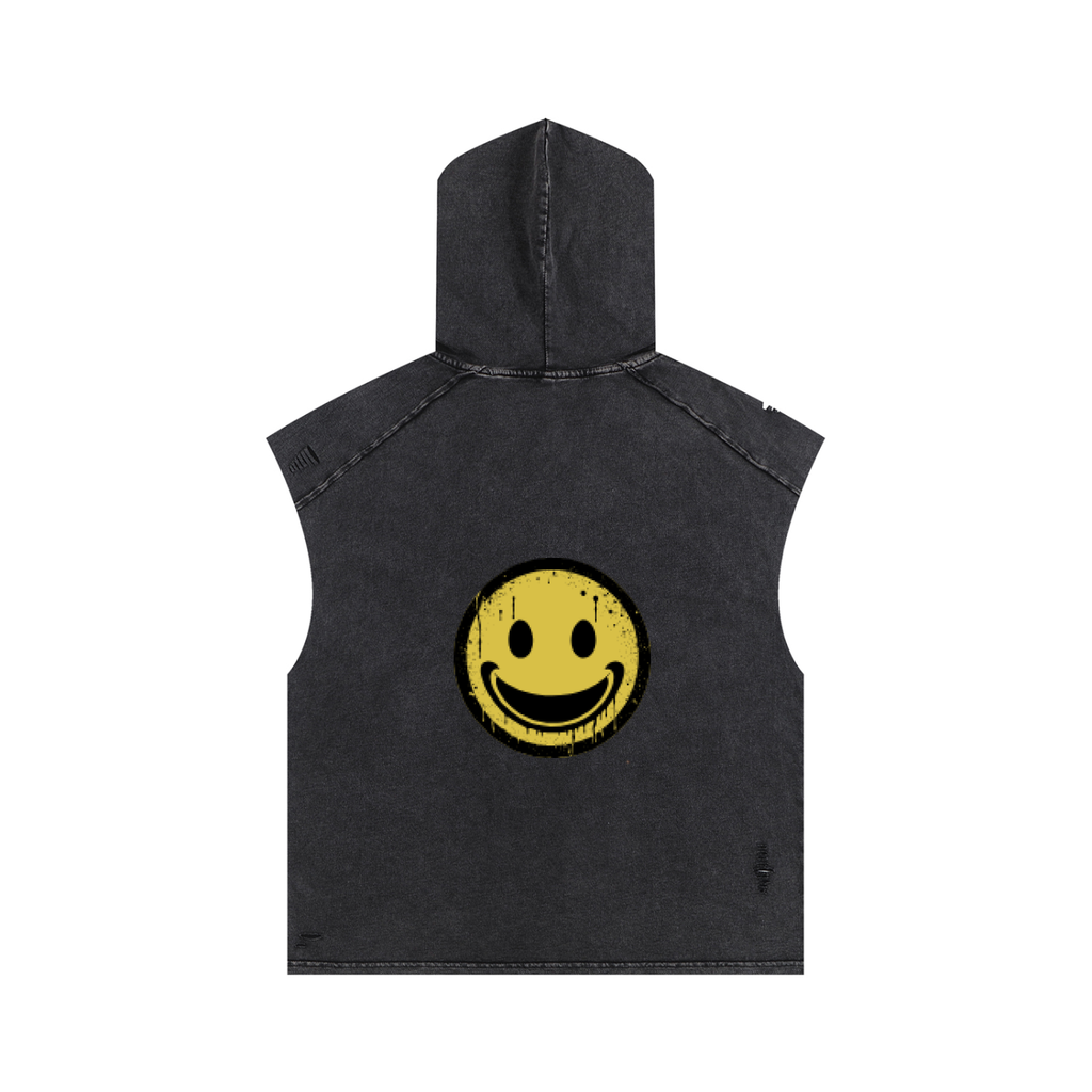 Snow Washed Boxy Hooded Tank Top