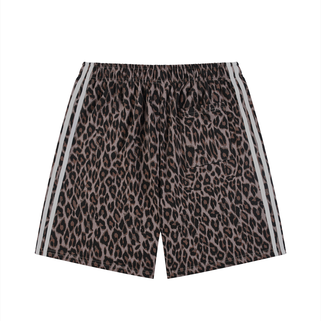 #7Brand Dual-Heart Unisex Heavyweight Leopard Drawstring Shorts