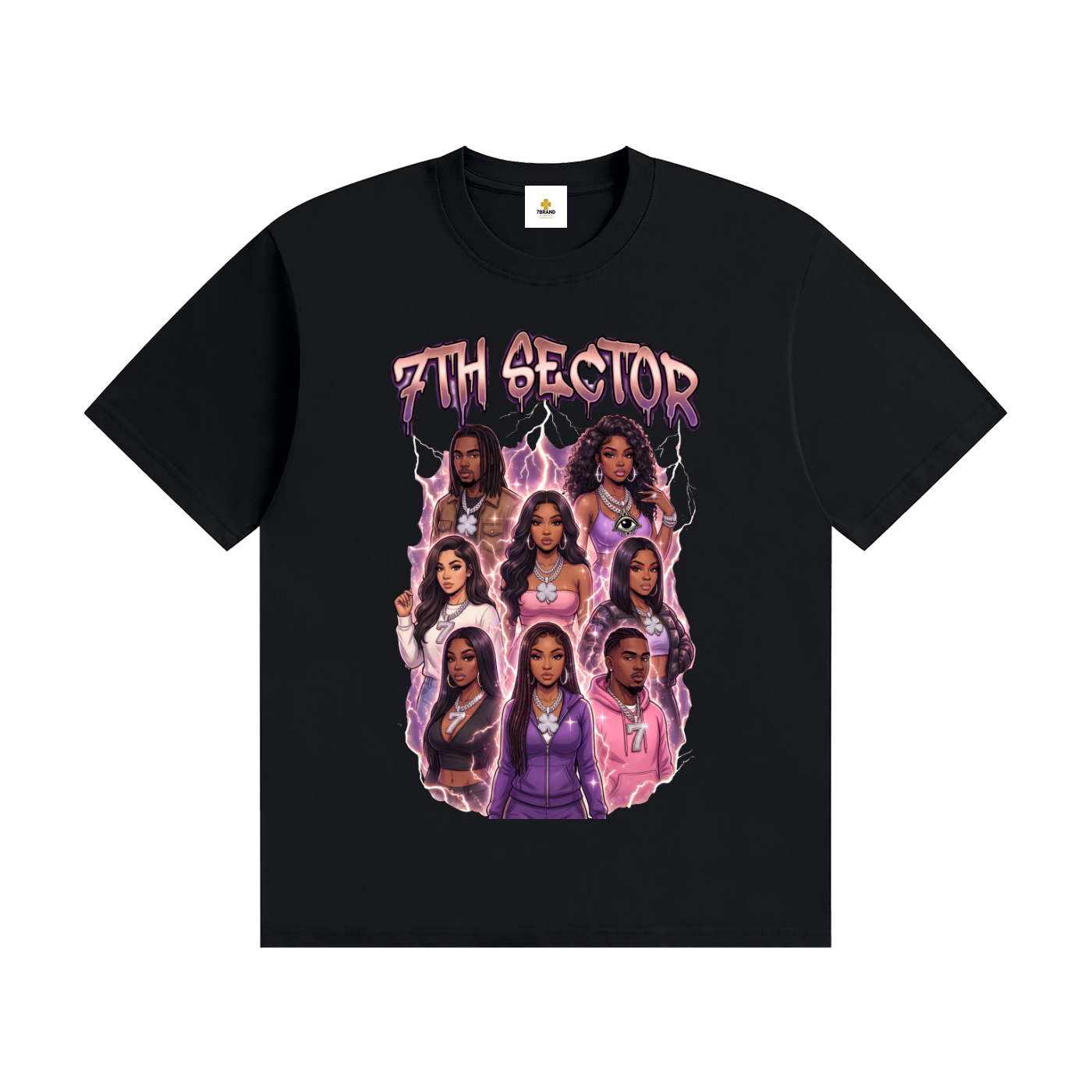 #7Brand 7th Sector Unisex Seamless Cotton T-Shirt