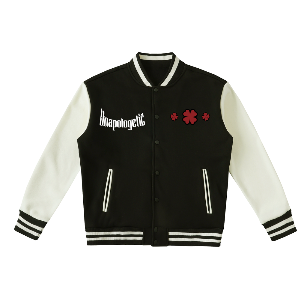 Two-Tone Fleeced Varsity Jacket