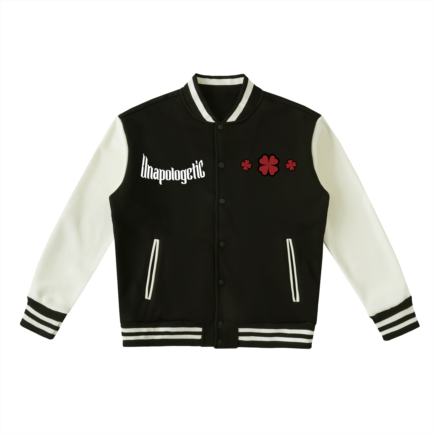 Two-Tone Fleeced Varsity Jacket