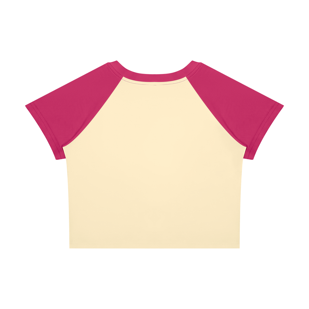 #7Brand ABD Women’s Raglan Color Block Baby T-Shirt